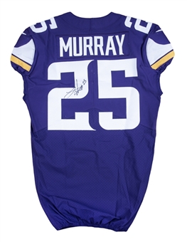 2017 Latavius Murray Game Used & Signed Minnesota Vikings Home Jersey Used on 11/19/2017 (NFL-PSA/DNA)